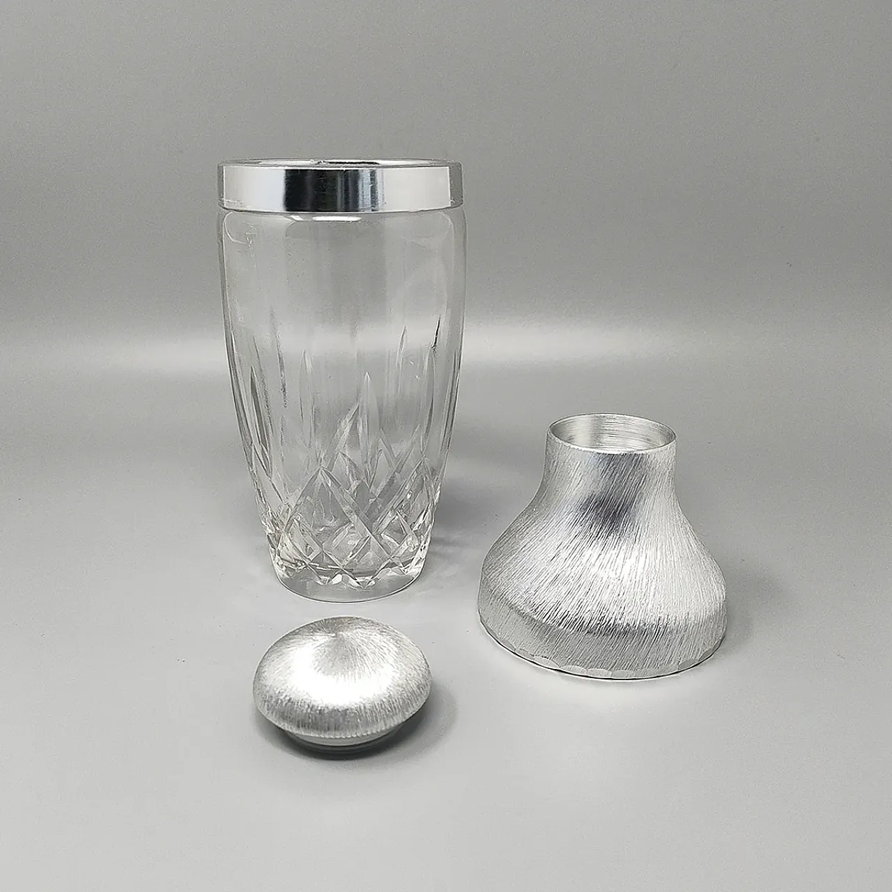 Cut crystal cocktail shaker with bucket, 1960s 5