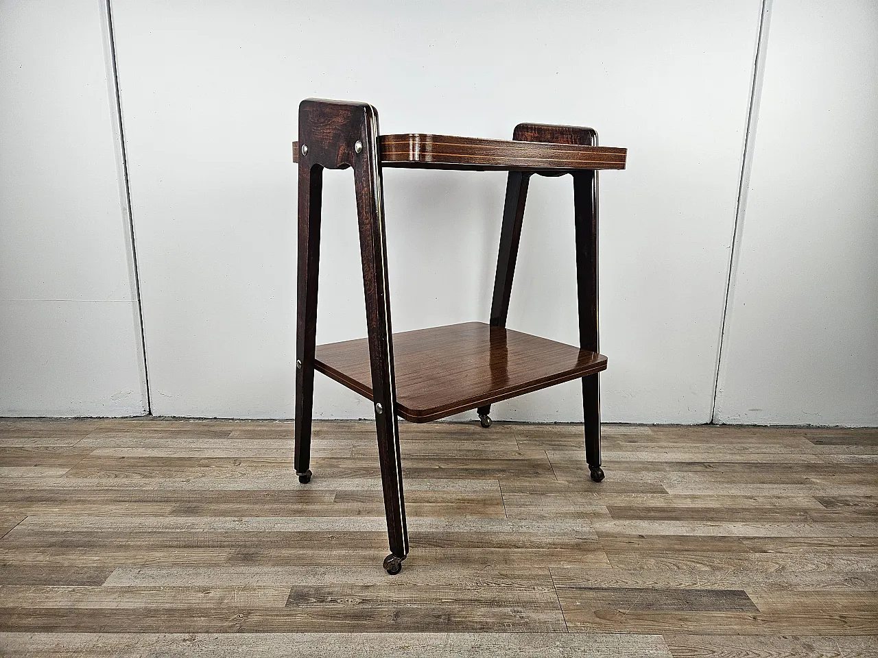 Cart or table Art Decò with two shelves, 1950s 2