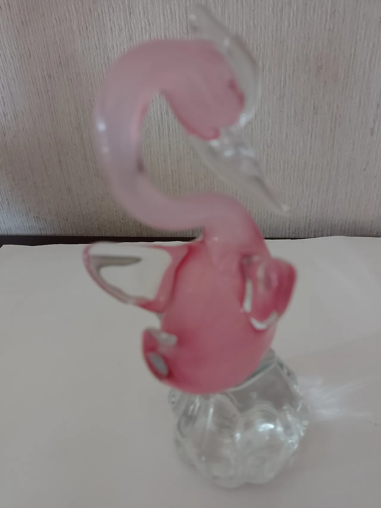 Murano glass pink swan 1