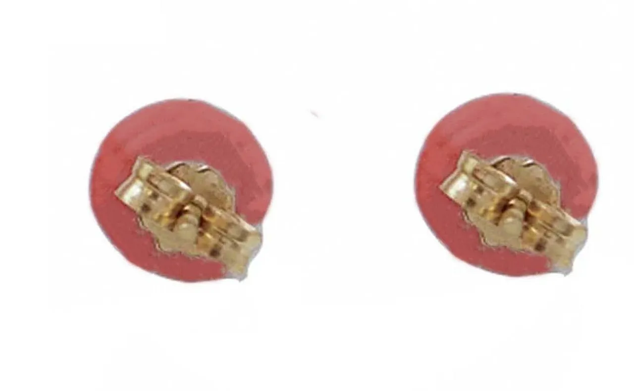 Coral, 18 Karat yellow gold earrings, 1950s 3