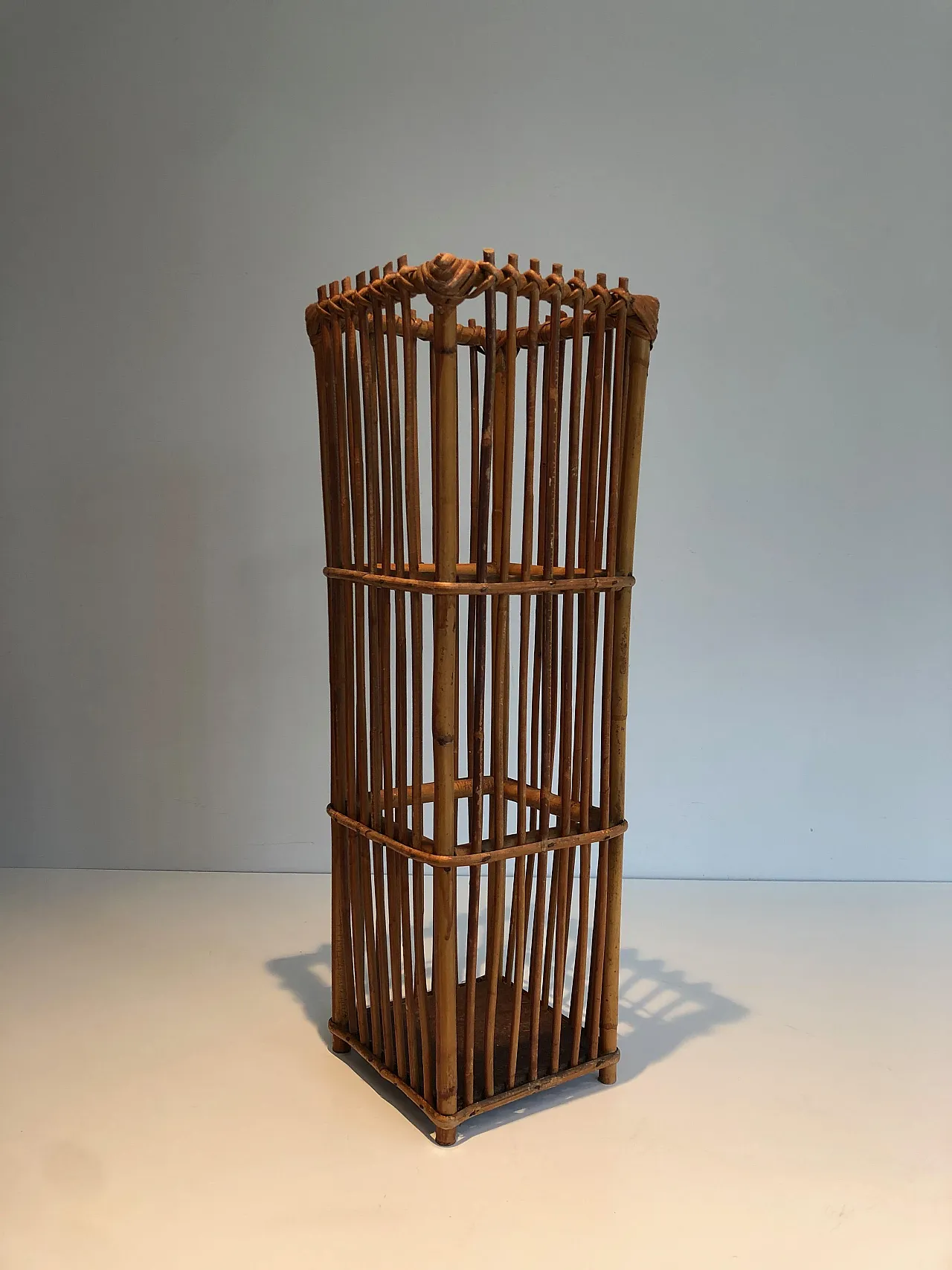 Rattan umbrella stand, 1970s 13