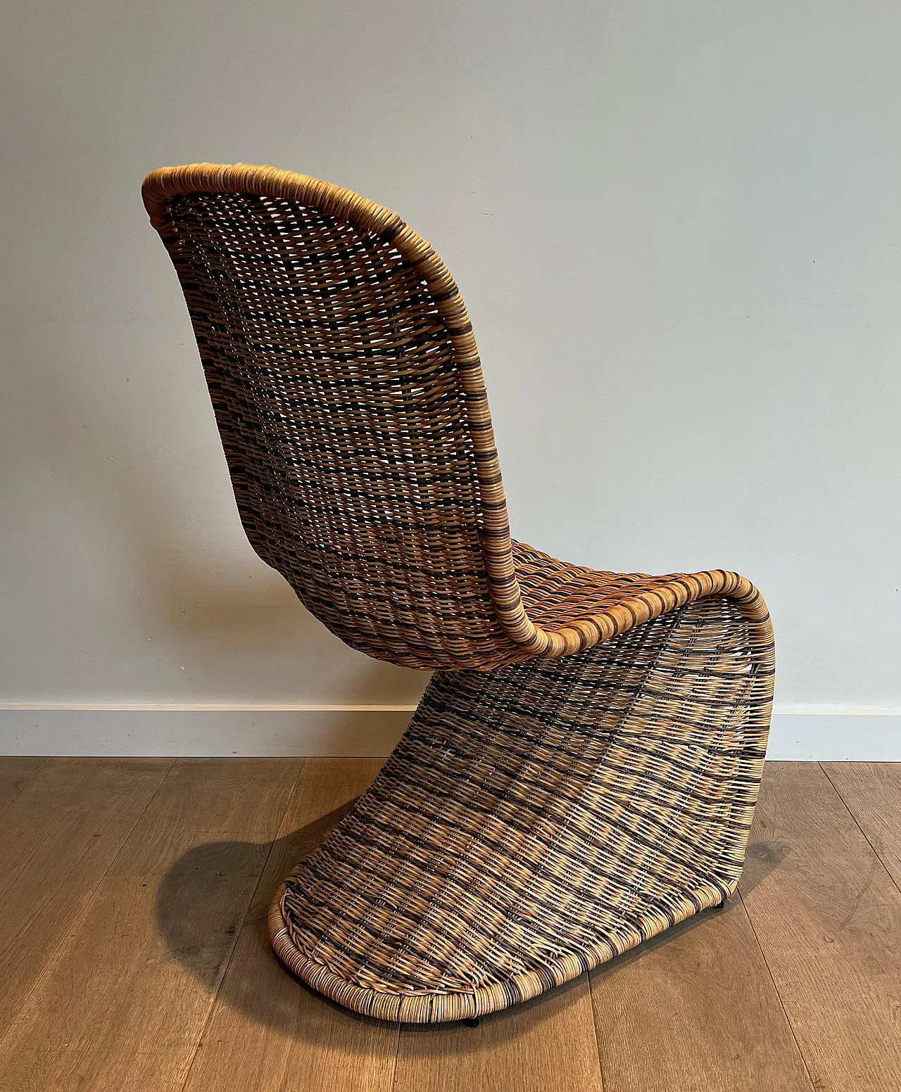 4 Sedie in rattan curvato, anni '70 5