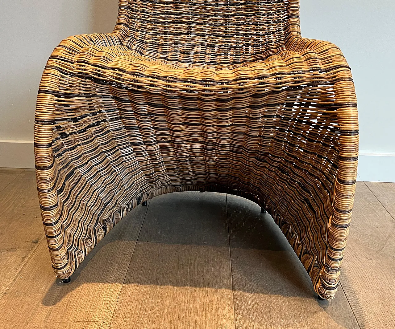 4 Sedie in rattan curvato, anni '70 11