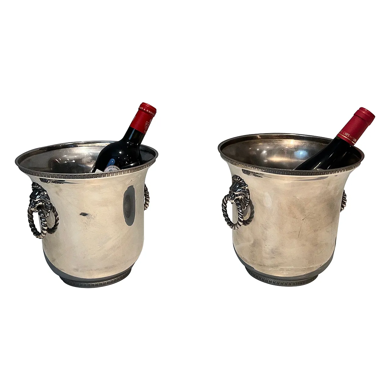 Pair of silver-plated champagne buckets, 1970s 1