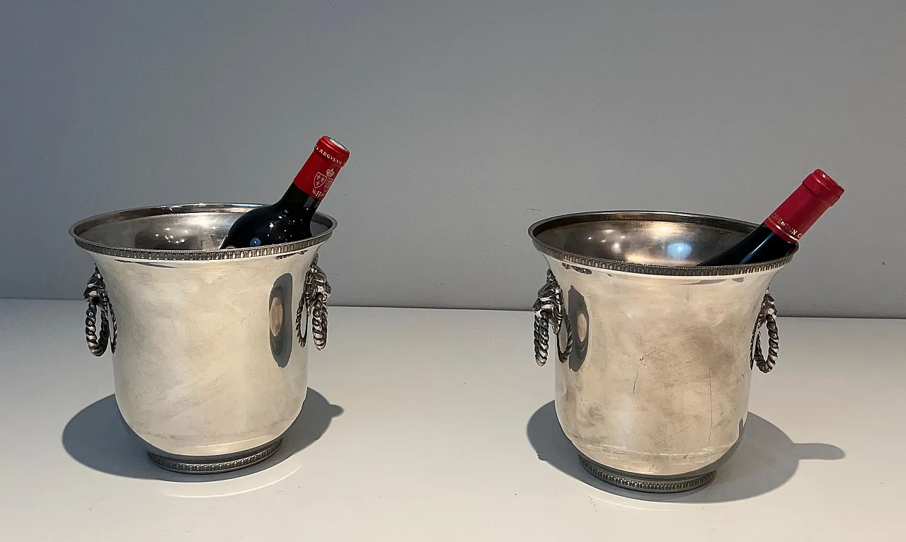 Pair of silver-plated champagne buckets, 1970s 2