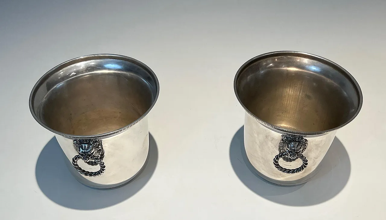 Pair of silver-plated champagne buckets, 1970s 4