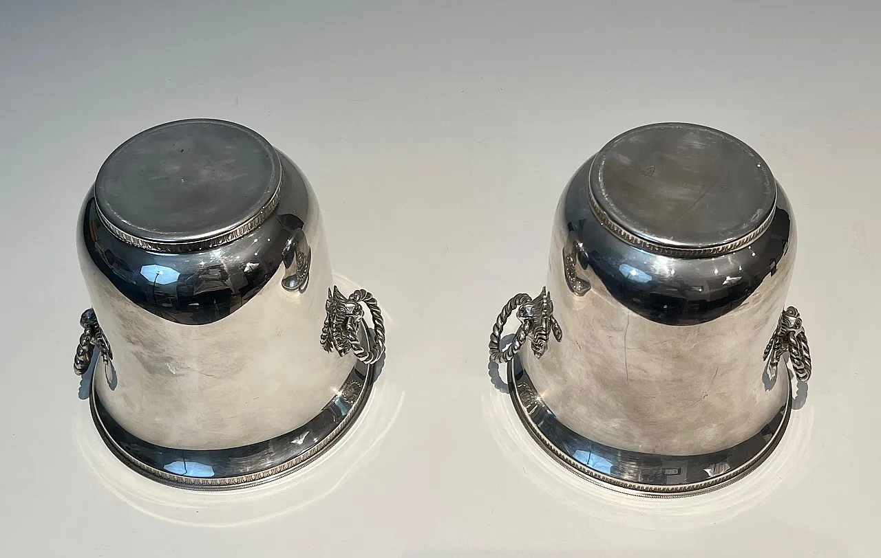 Pair of silver-plated champagne buckets, 1970s 12