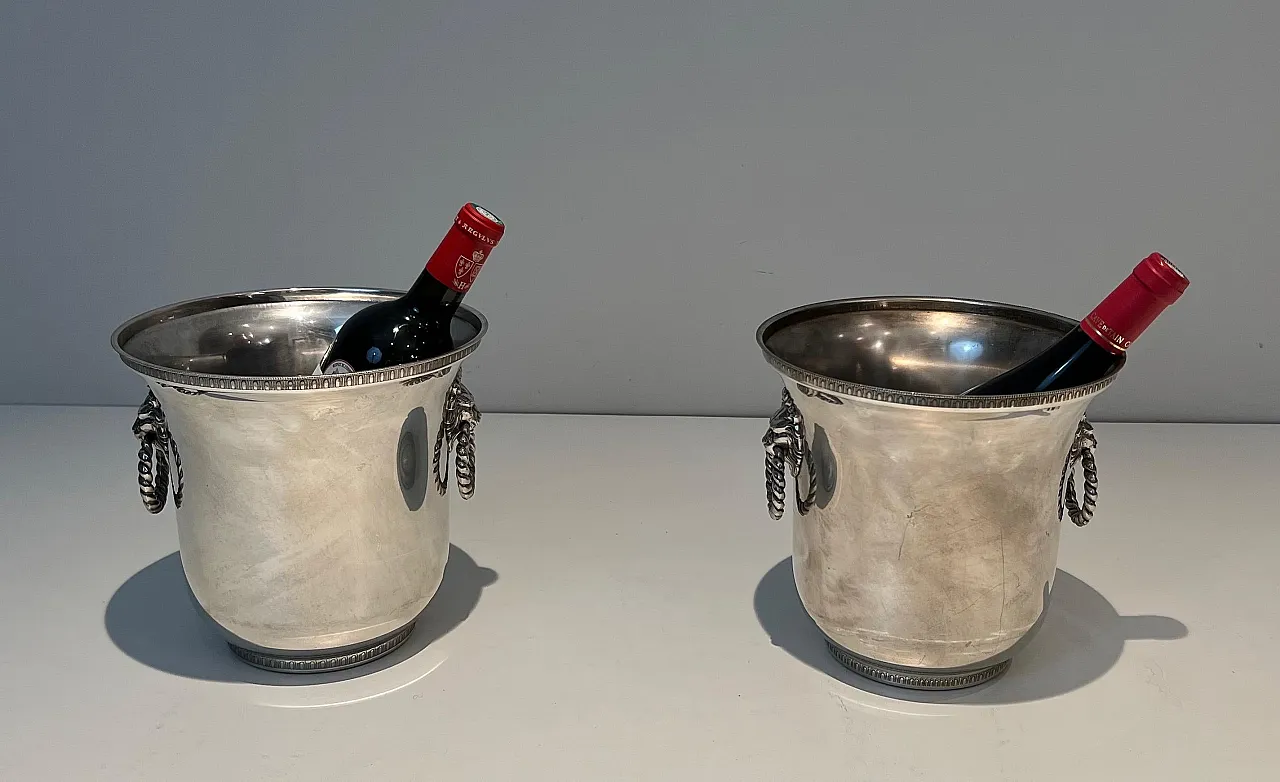 Pair of silver-plated champagne buckets, 1970s 14