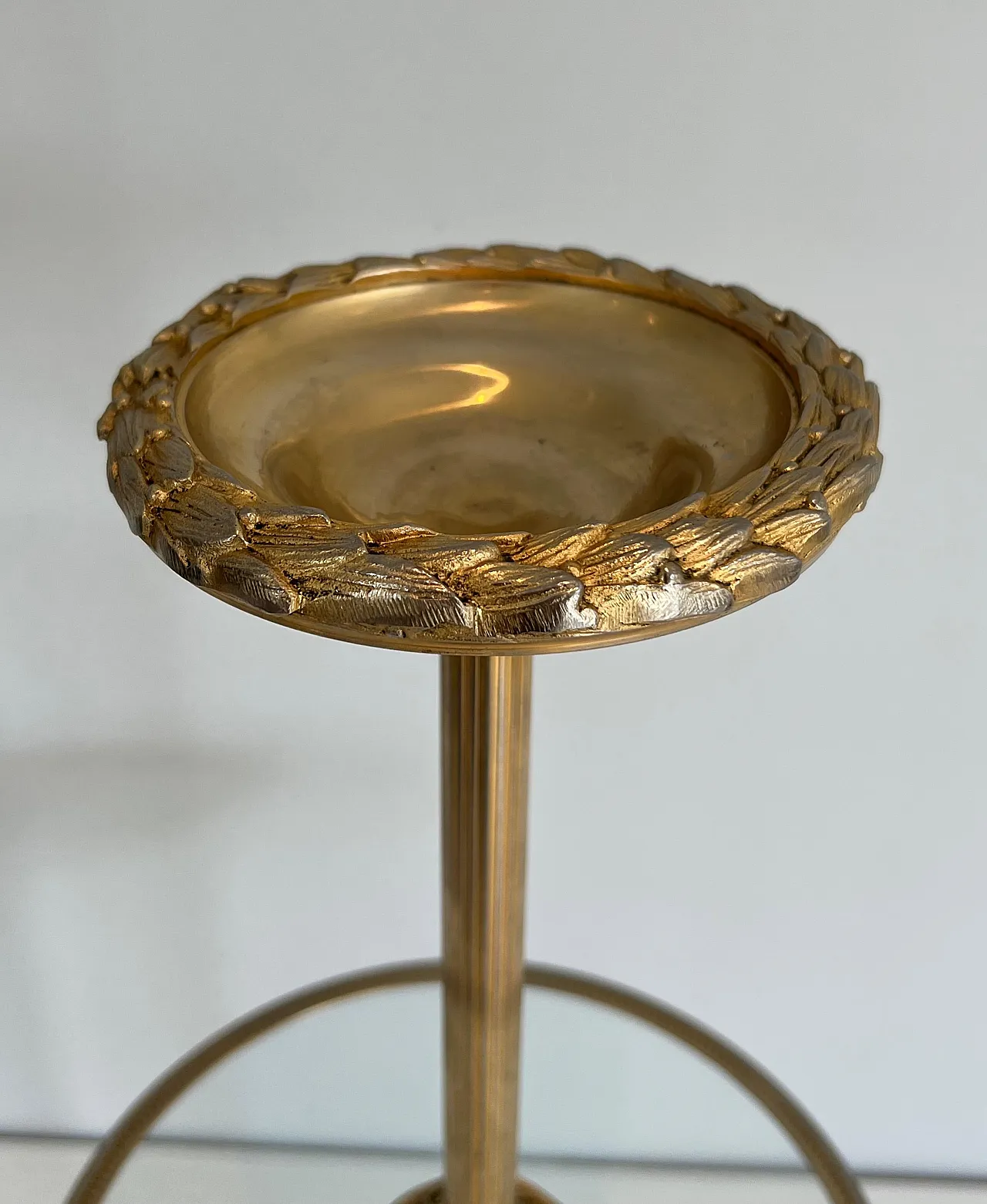 Bronze, glass and brass ashtray on stand by Maison Baguès, 1940s 4