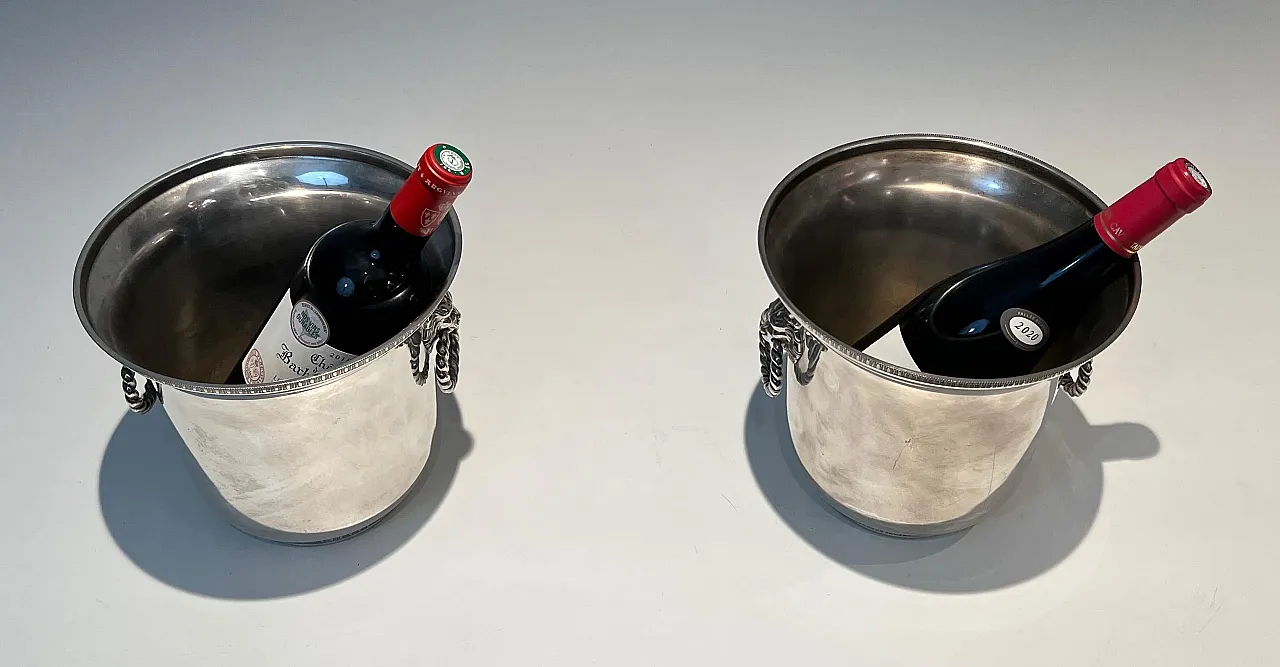 Pair of silver-plated champagne buckets, 1970s 19