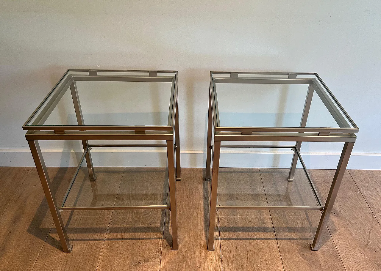 Pair of coffee tables by Guy Lefèvre for Maison Jansen, 1970s 3