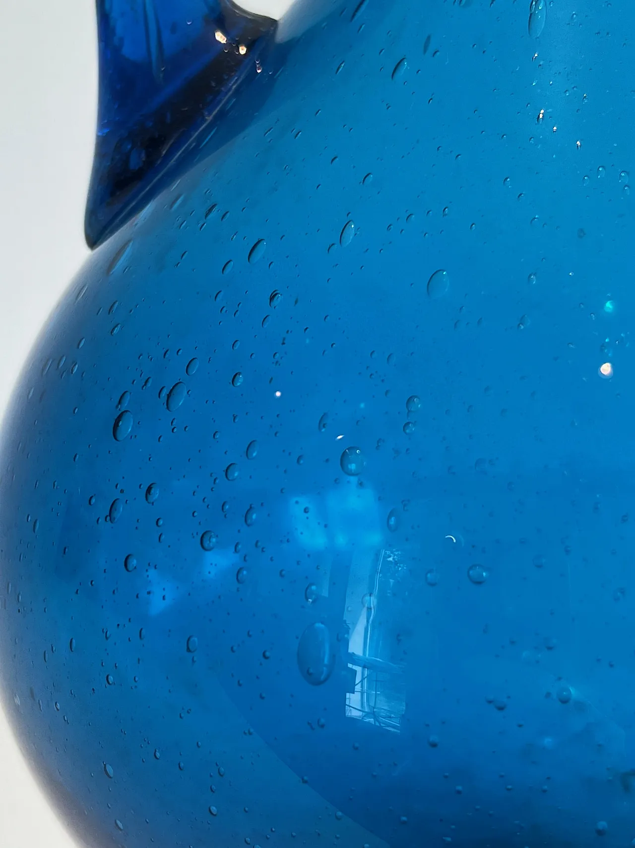 Bluish glass jug signed Stilnovo, 1970s 5