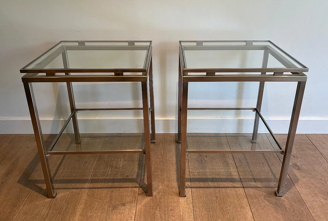 Pair of coffee tables by Guy Lefèvre for Maison Jansen, 1970s 4