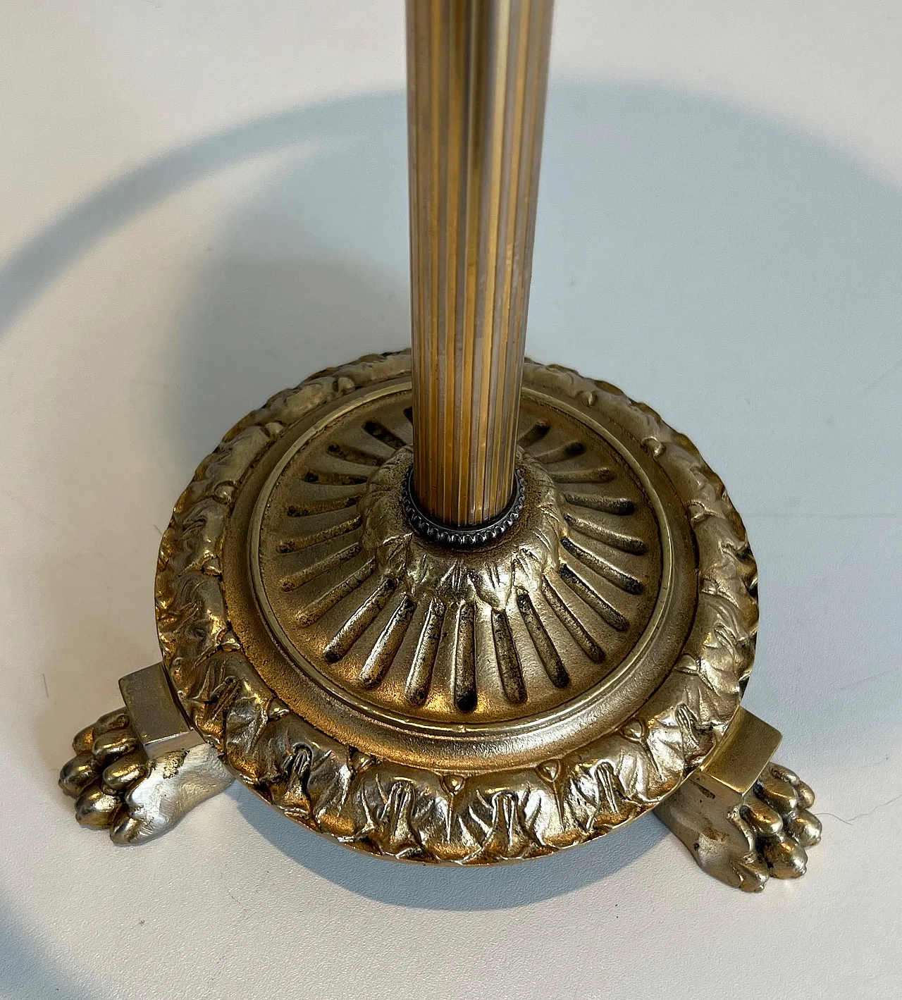 Bronze, glass and brass ashtray on stand by Maison Baguès, 1940s 8