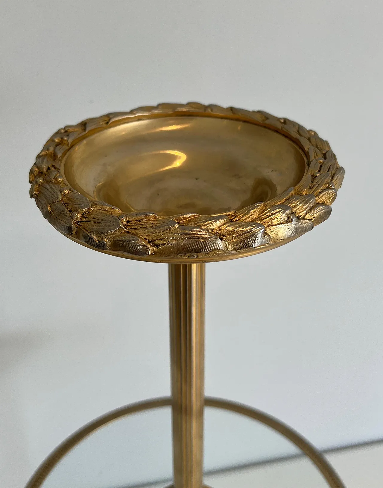 Bronze, glass and brass ashtray on stand by Maison Baguès, 1940s 13