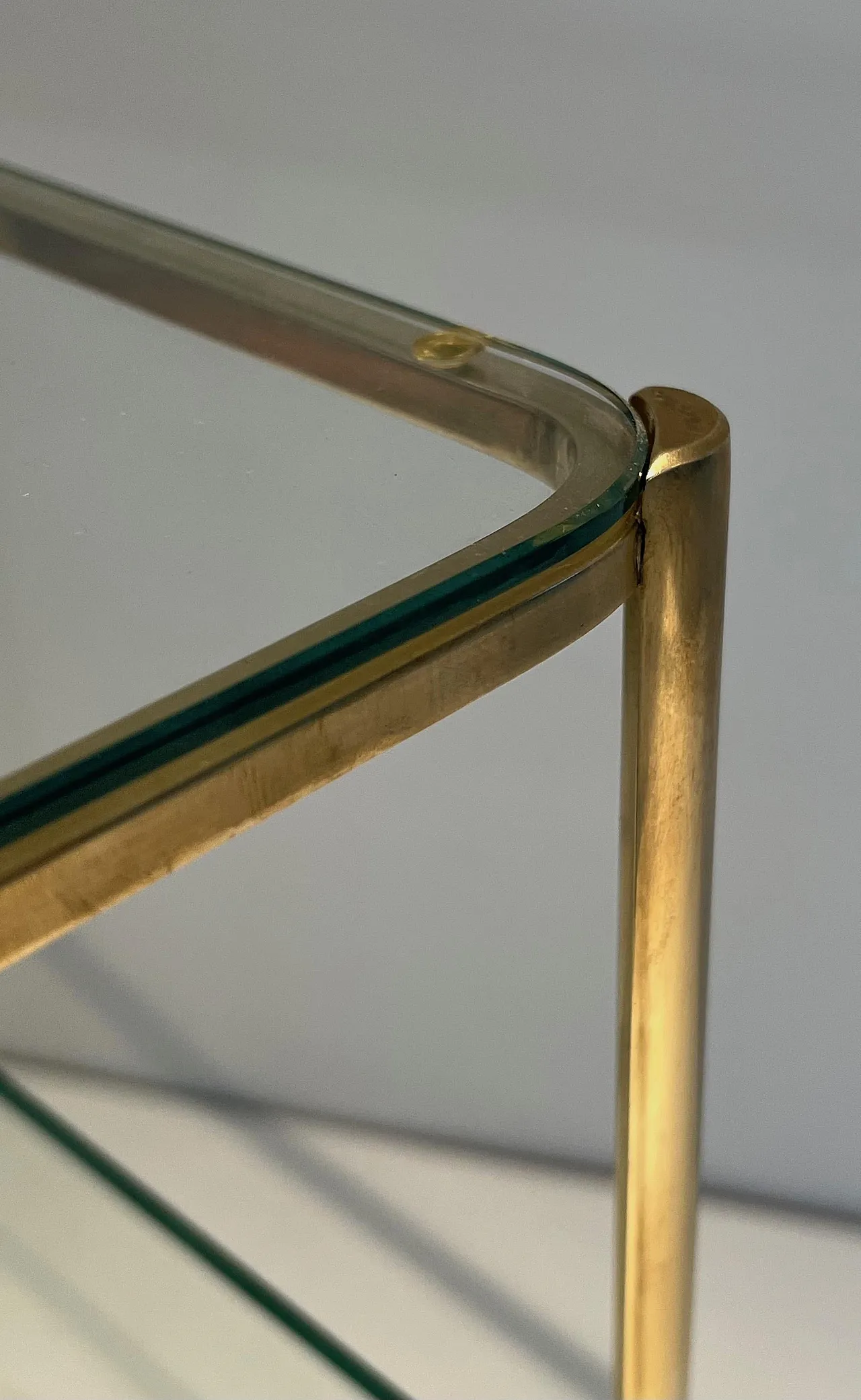 Bronze and glass magazine rack by J T Lepelletier for Broncz, 1970s 8