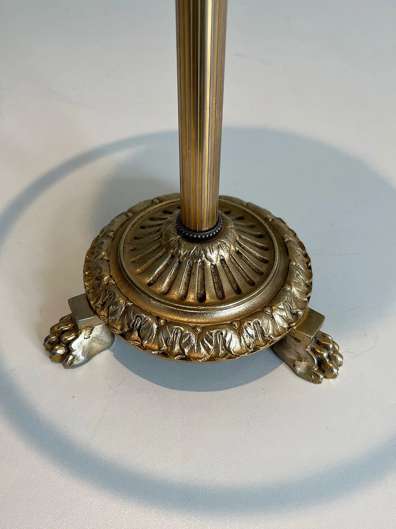 Bronze, glass and brass ashtray on stand by Maison Baguès, 1940s 15