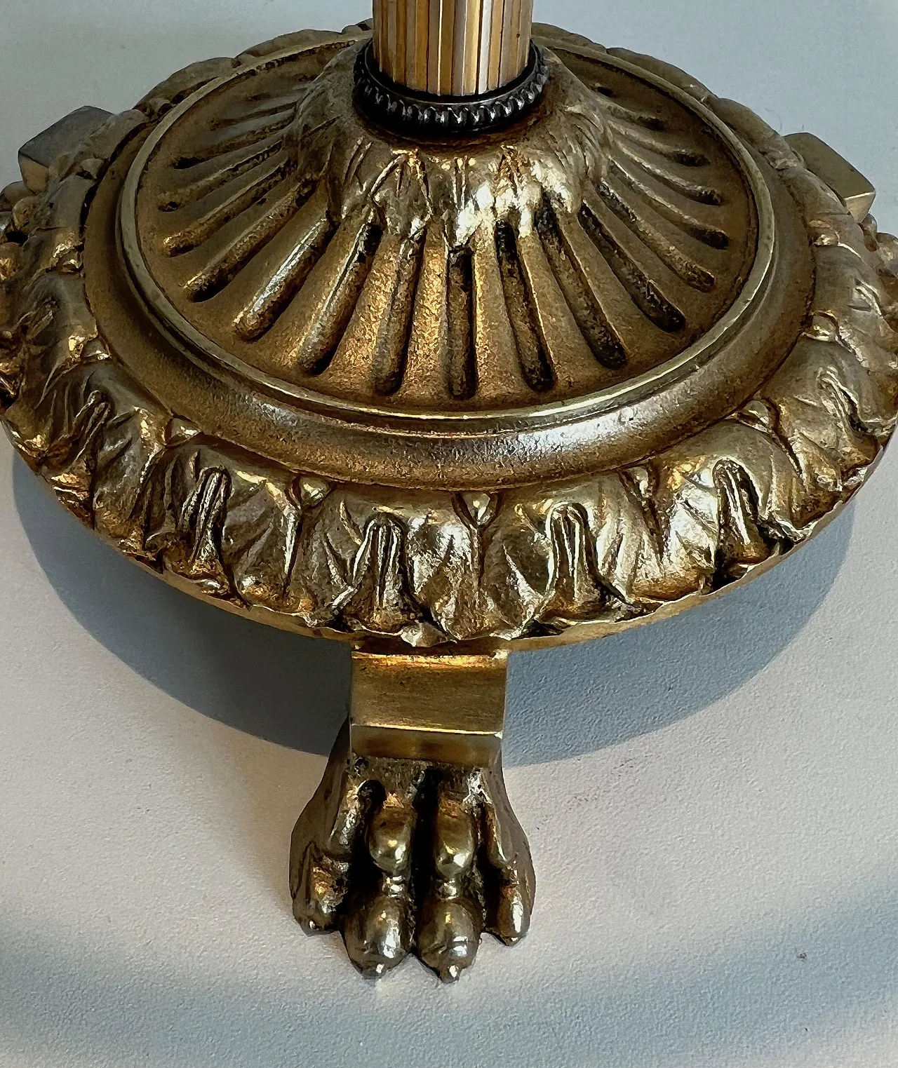 Bronze, glass and brass ashtray on stand by Maison Baguès, 1940s 16