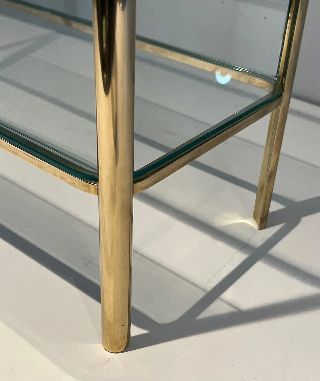 Bronze and glass magazine rack by J T Lepelletier for Broncz, 1970s 15