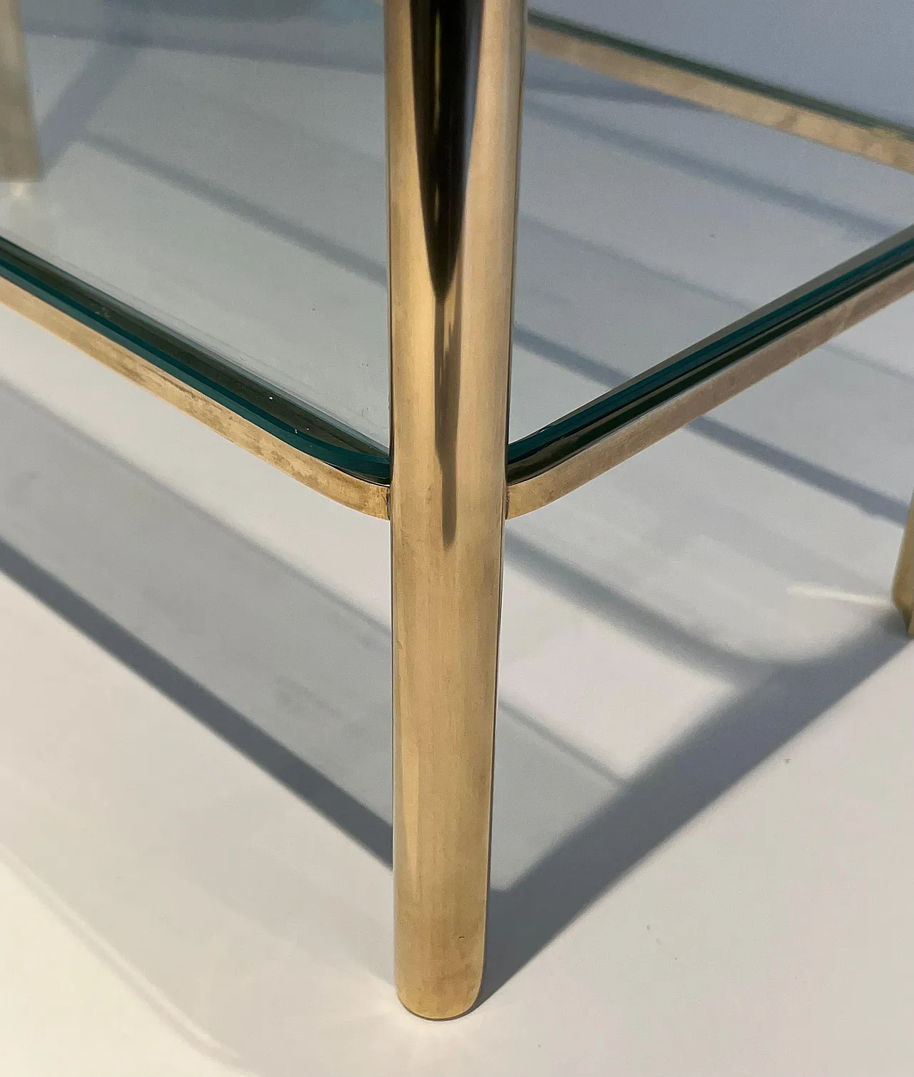 Bronze and glass magazine rack by J T Lepelletier for Broncz, 1970s 16