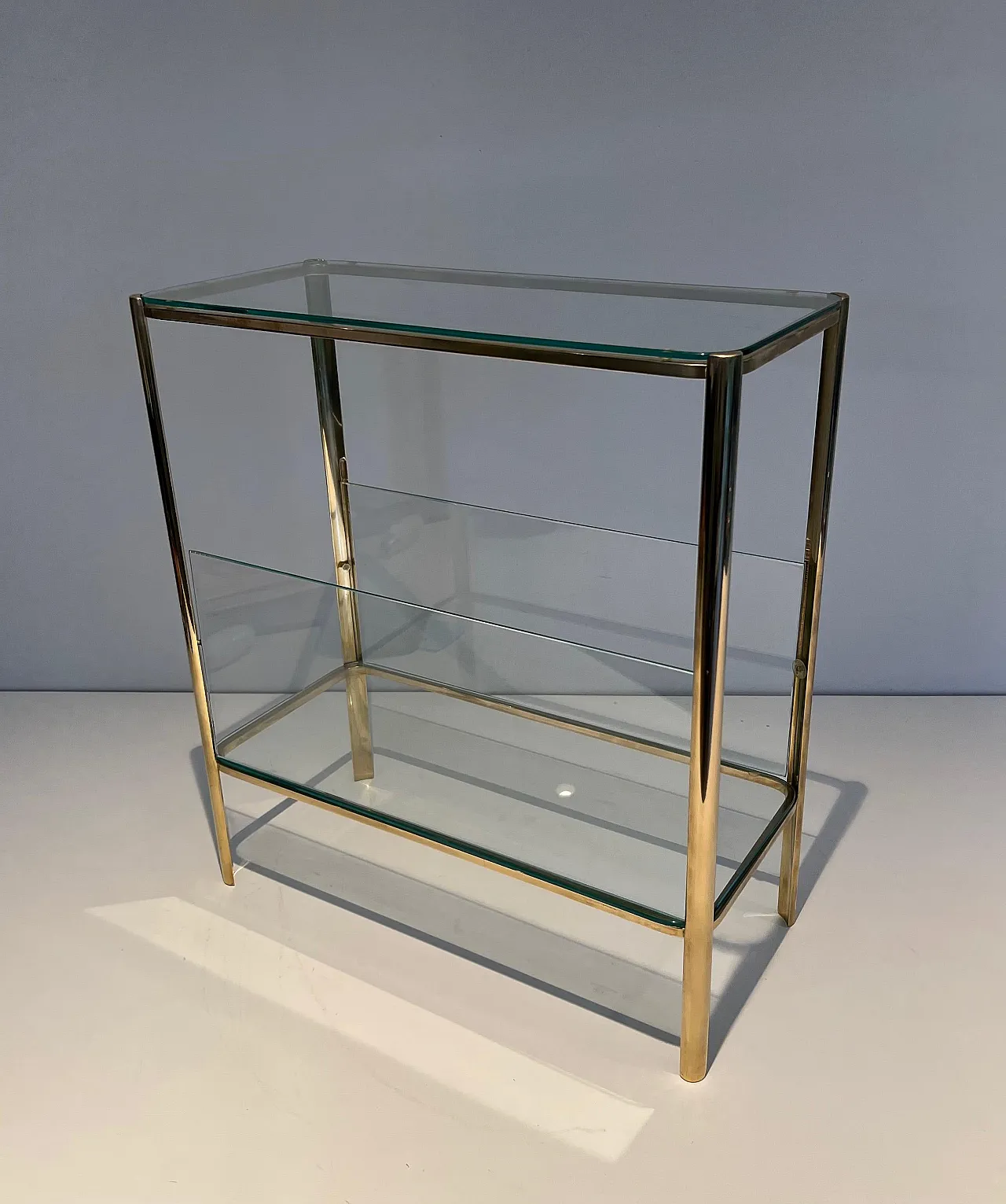 Bronze and glass magazine rack by J T Lepelletier for Broncz, 1970s 19