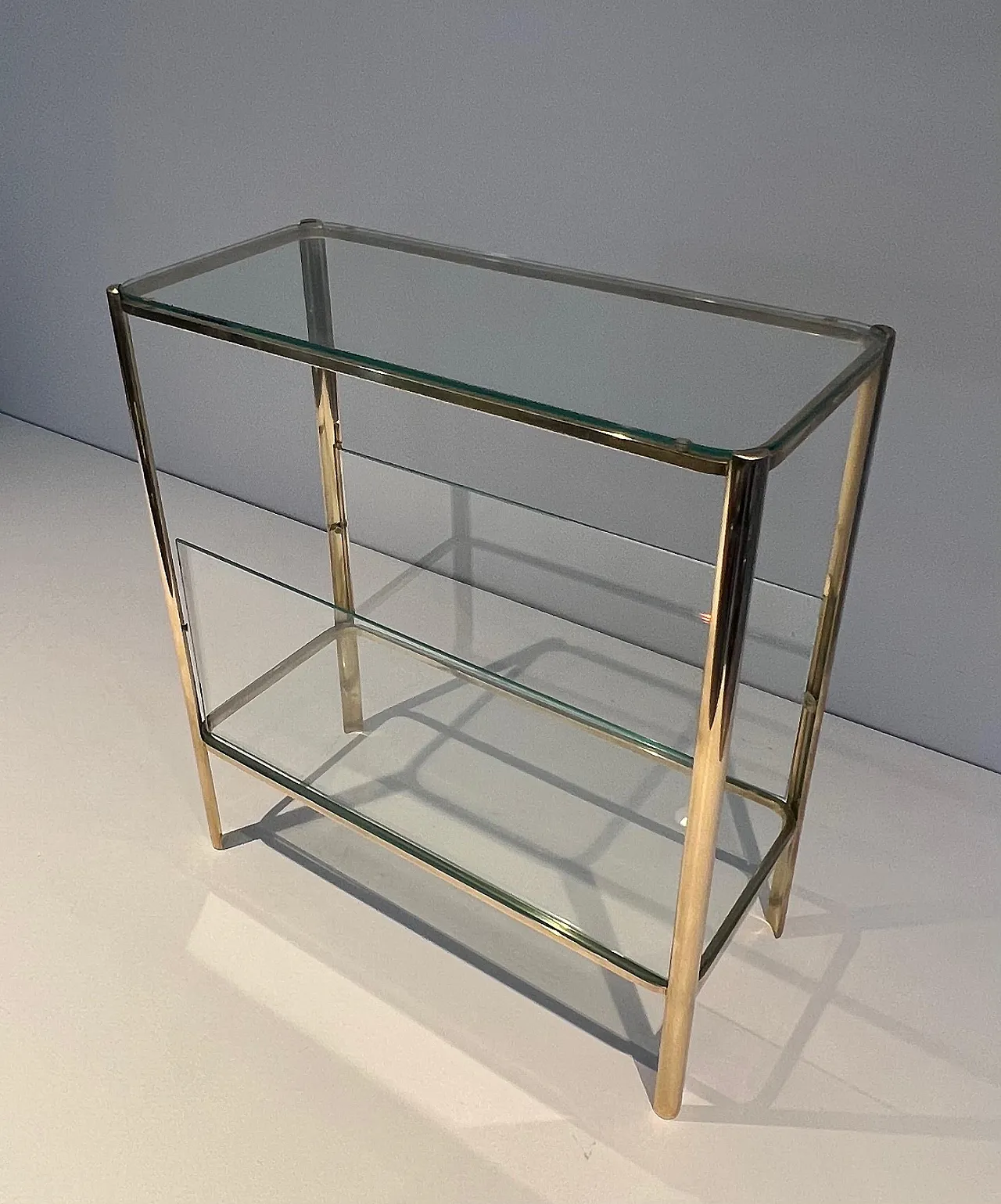 Bronze and glass magazine rack by J T Lepelletier for Broncz, 1970s 20