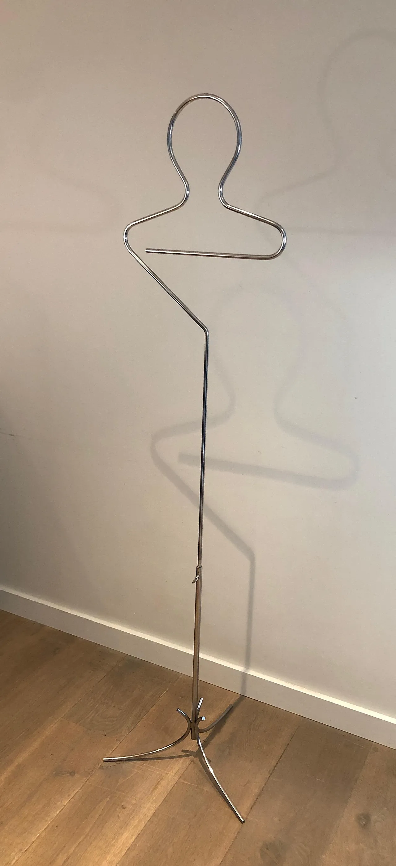 Chrome-plated metal coat rack, 1970s 3