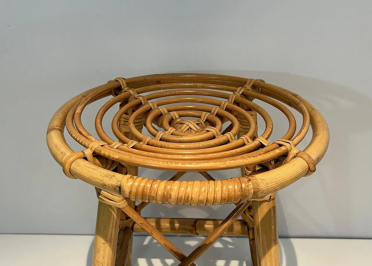 Rattan stool, 1970s 13