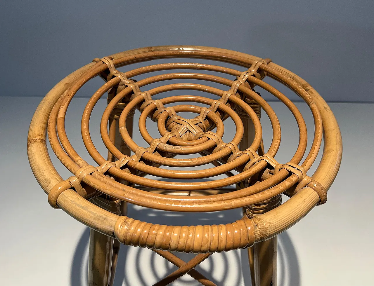 Rattan stool, 1970s 14