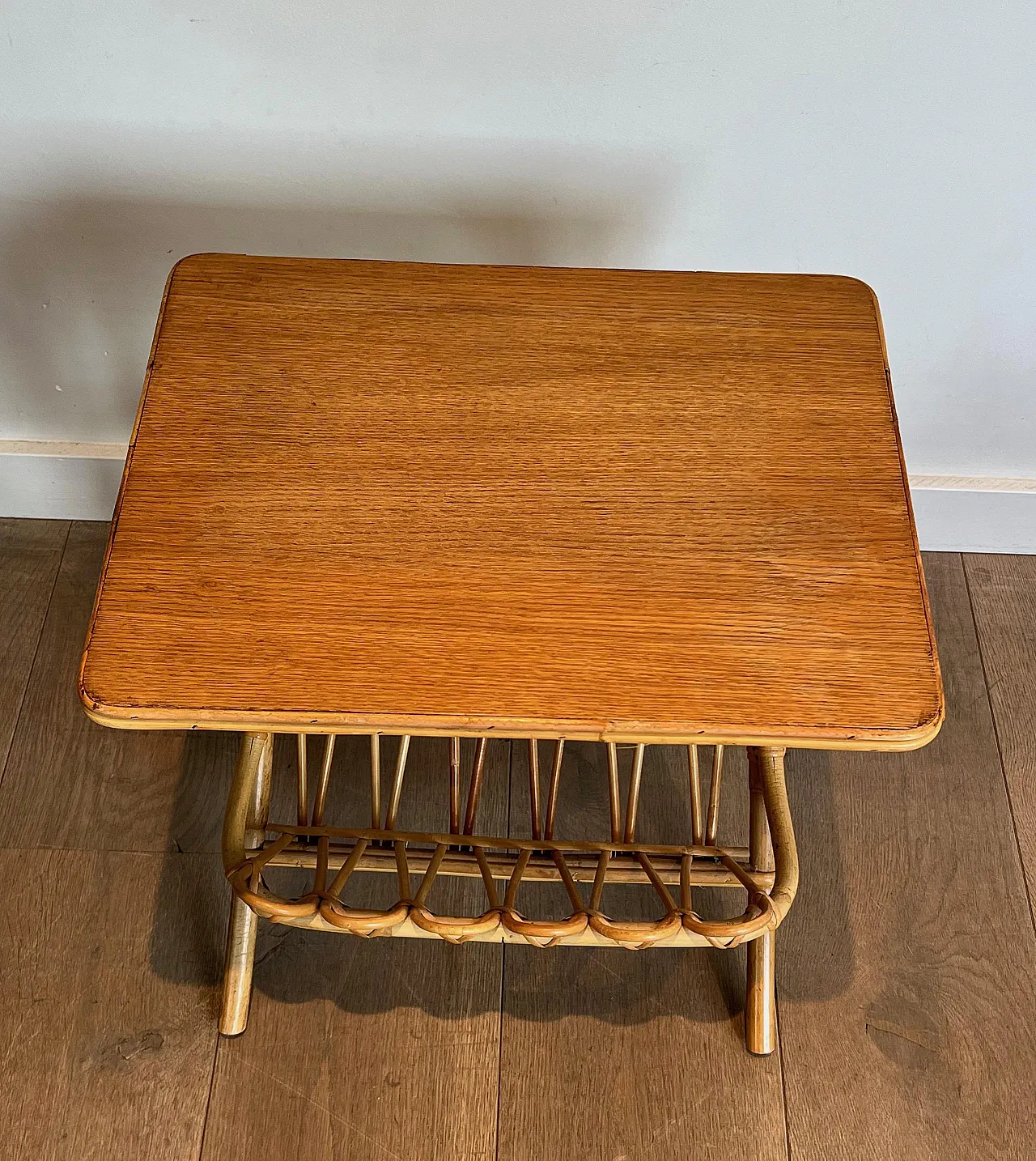 Pair of rattan coffee tables, 1950s 9