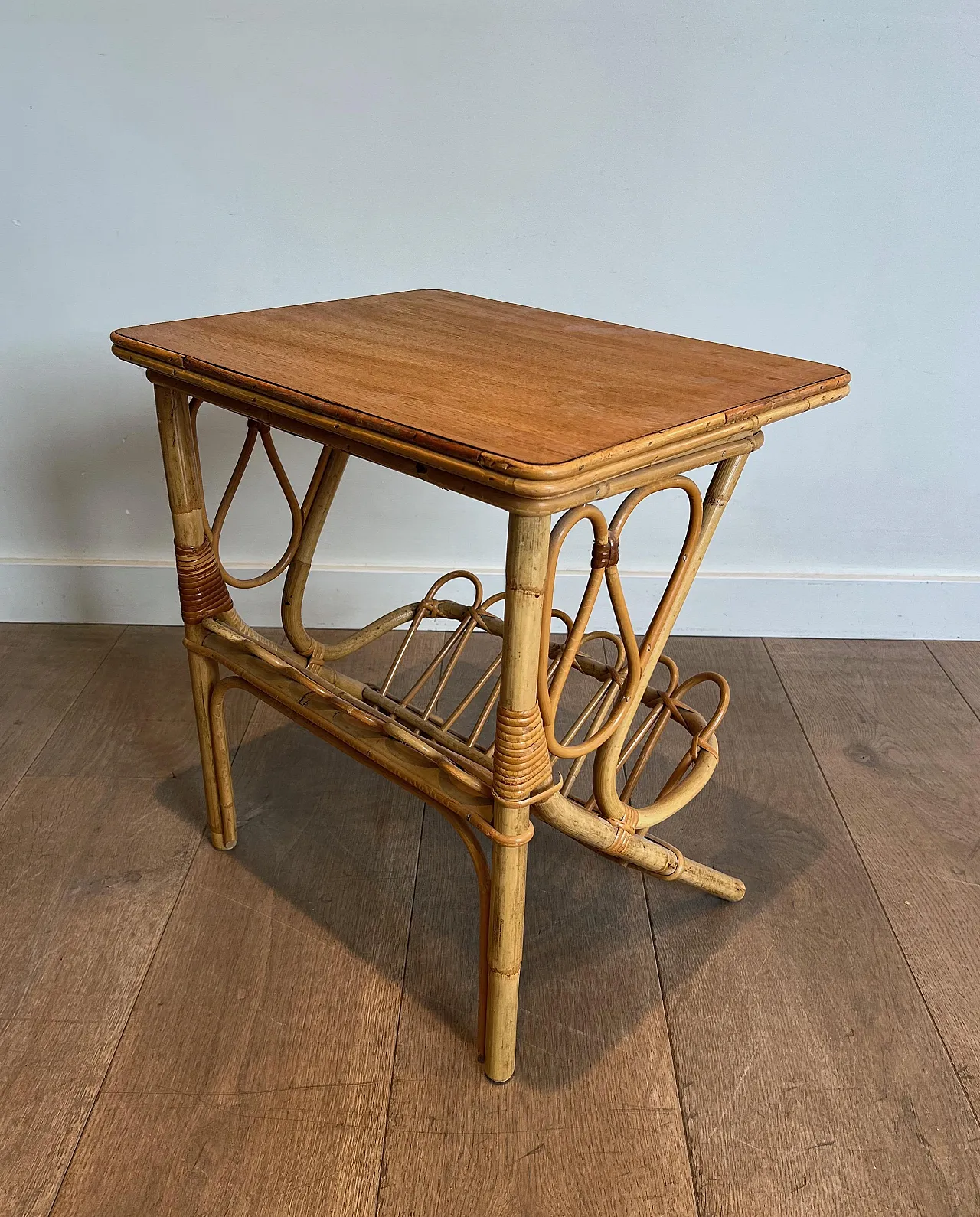 Pair of rattan coffee tables, 1950s 11