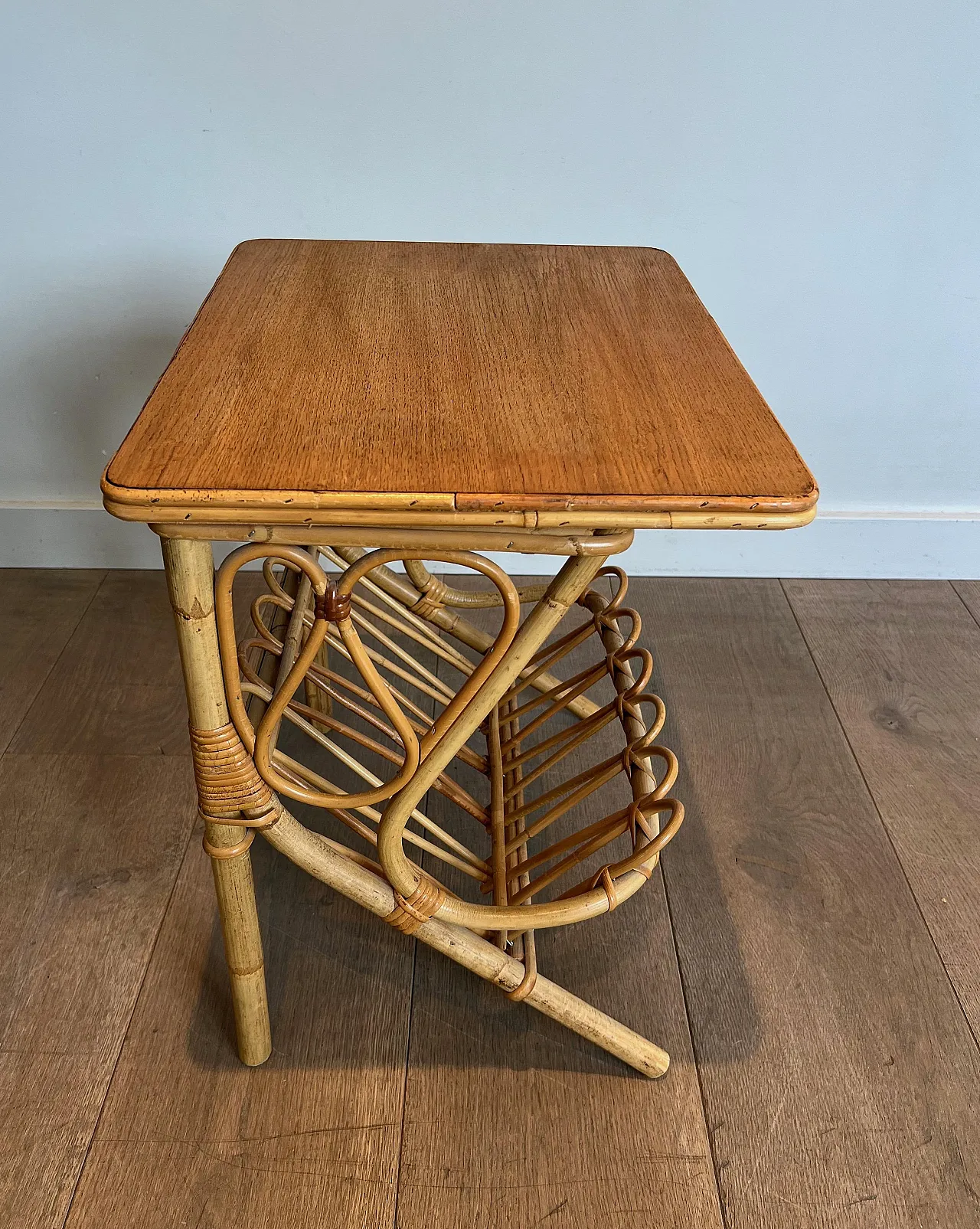 Pair of rattan coffee tables, 1950s 14