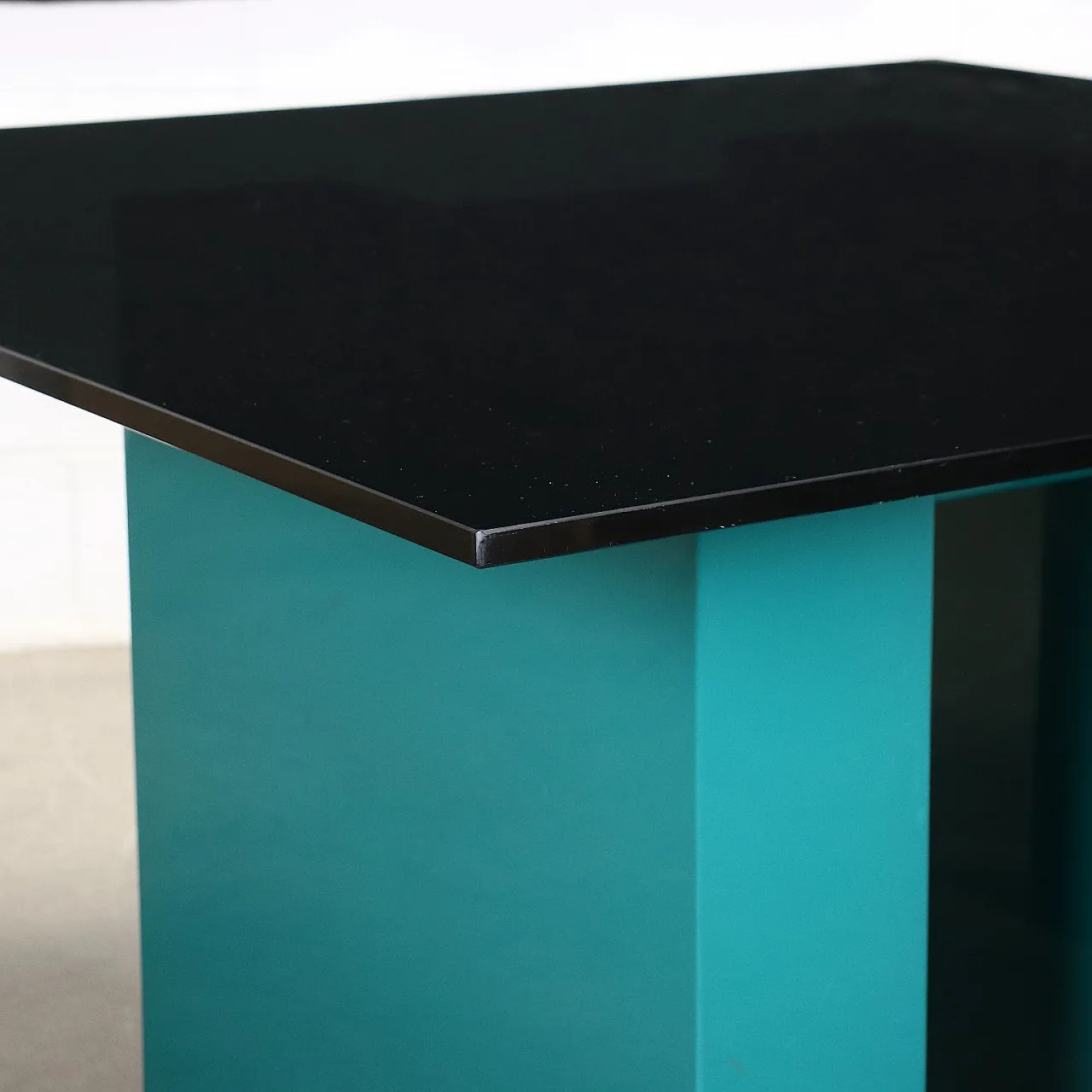 Square table with smoked glass top, 1980s 3