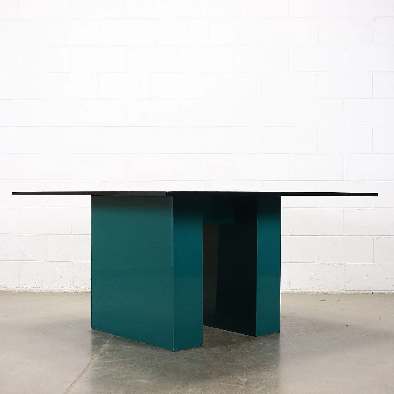 Square table with smoked glass top, 1980s 9