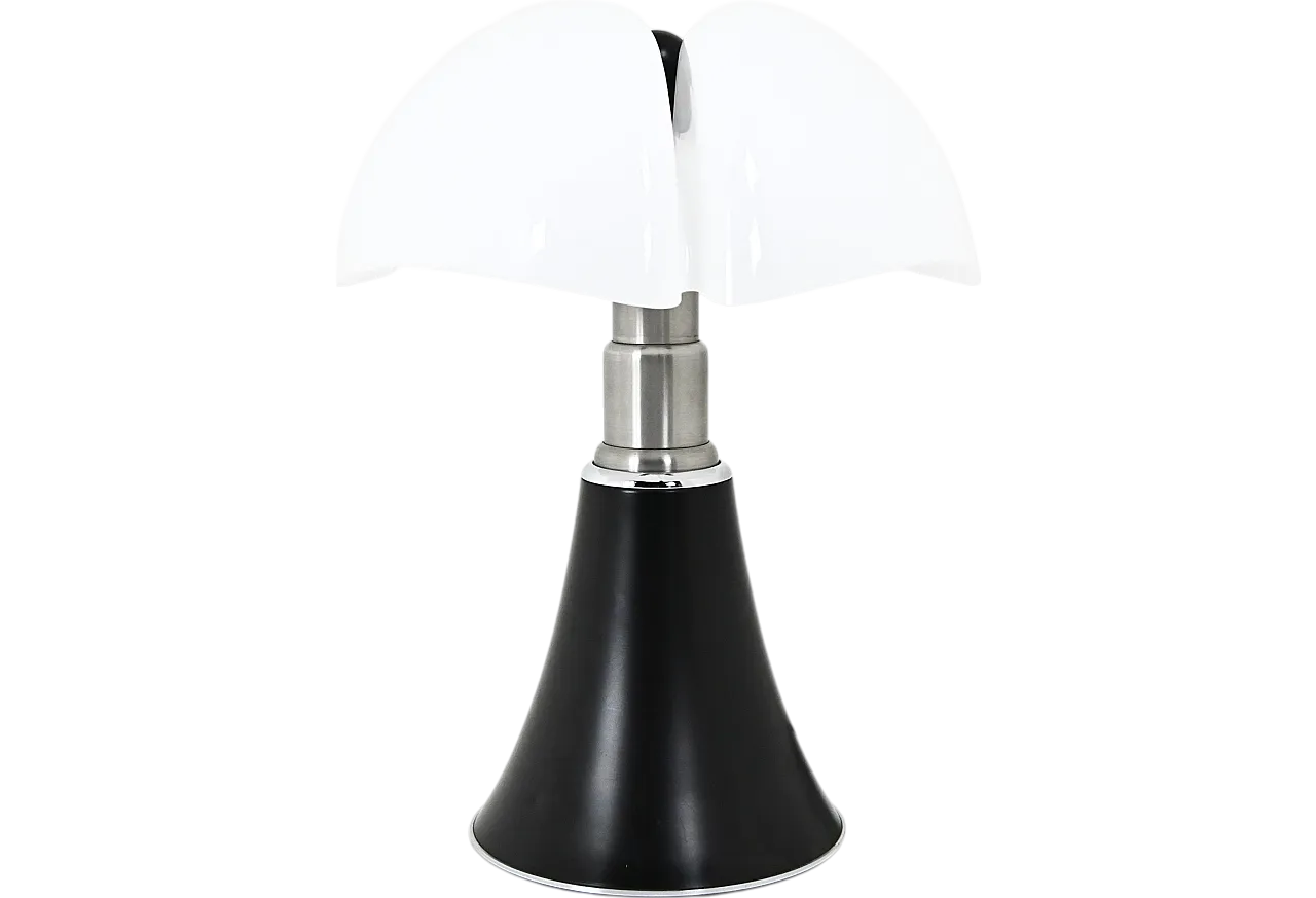 Black Pipistrello table lamp by Gae Aulenti for Martinelli Luce, 1960s 14