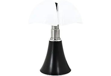 Black Pipistrello table lamp by Gae Aulenti for Martinelli Luce, 1960s