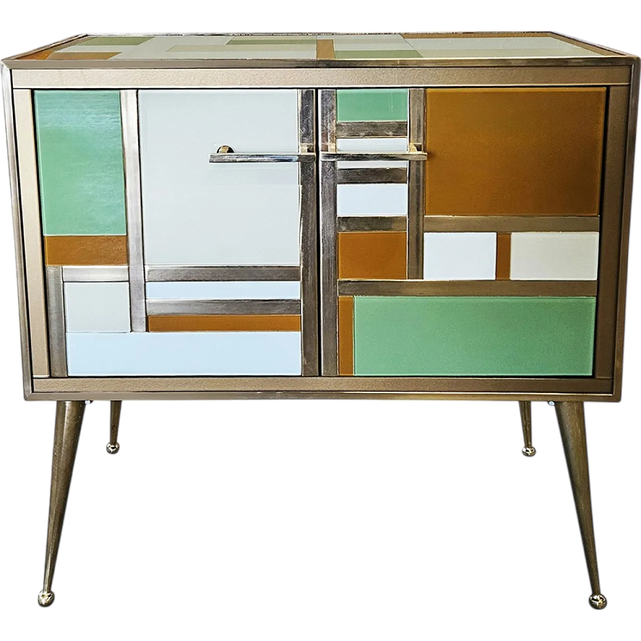 Small sideboard with two glass doors, 1990s 9