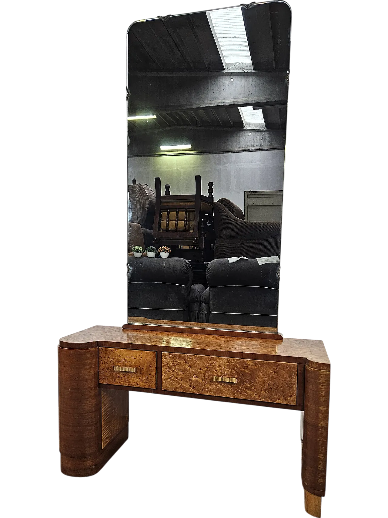 Mobile Art Decò in Tuja's root with mirror and drawers, 40s 22