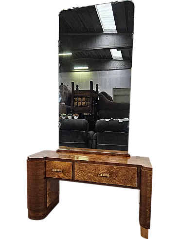 Mobile Art Decò in Tuja's root with mirror and drawers, 40s