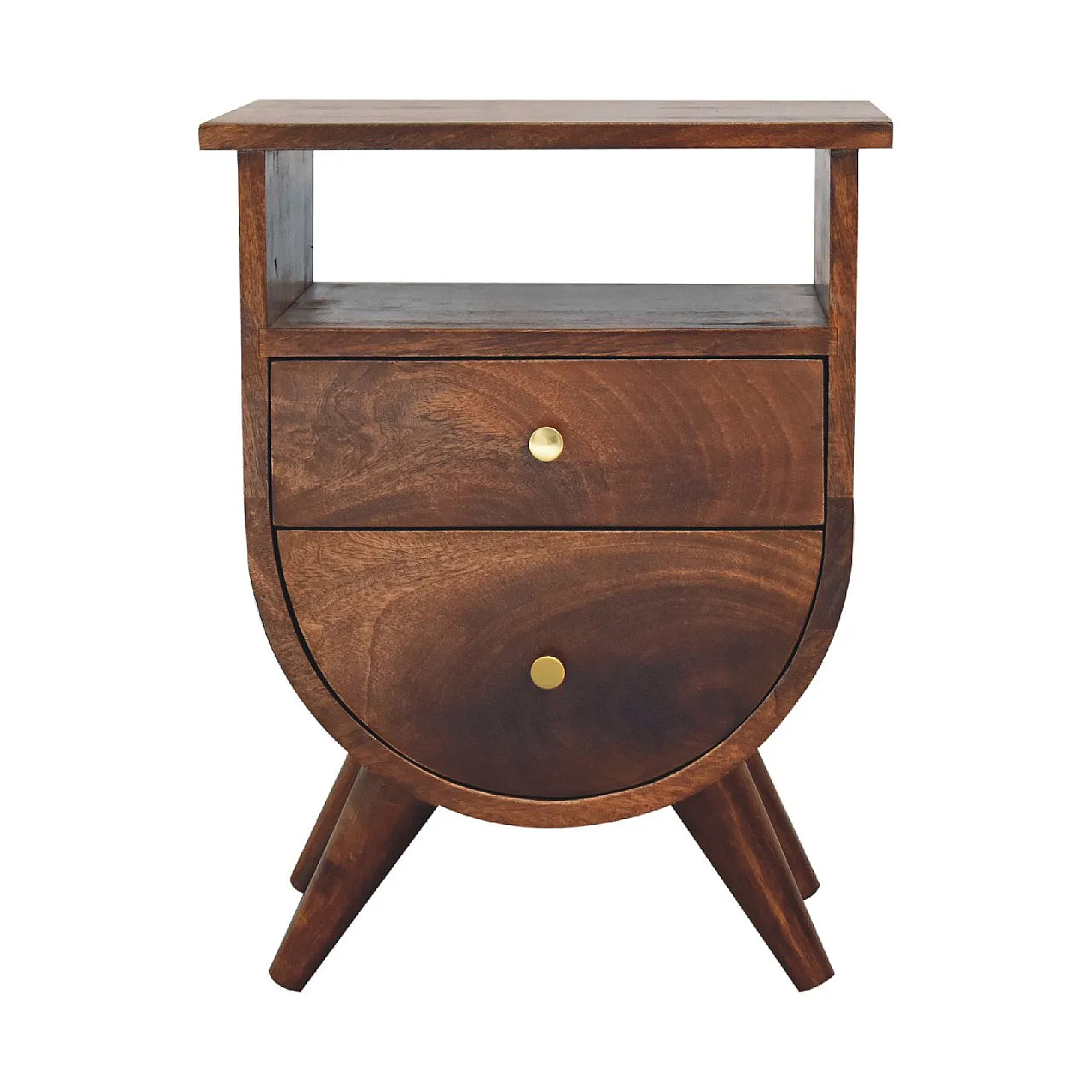 Bedside table Solid Mango Wood Chestnut, 2000 1