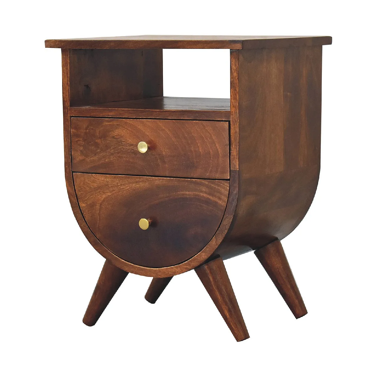 Bedside table Solid Mango Wood Chestnut, 2000 2