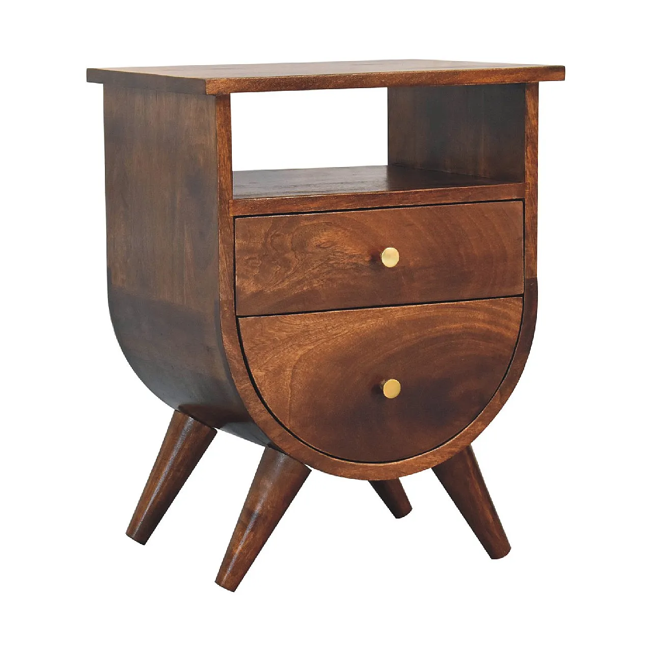 Bedside table Solid Mango Wood Chestnut, 2000 3