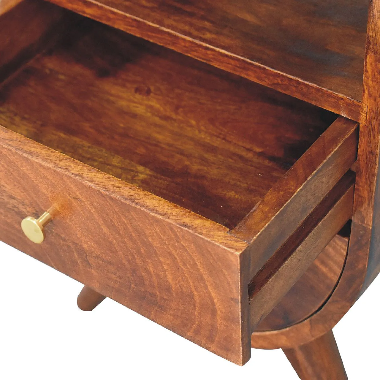 Bedside table Solid Mango Wood Chestnut, 2000 6