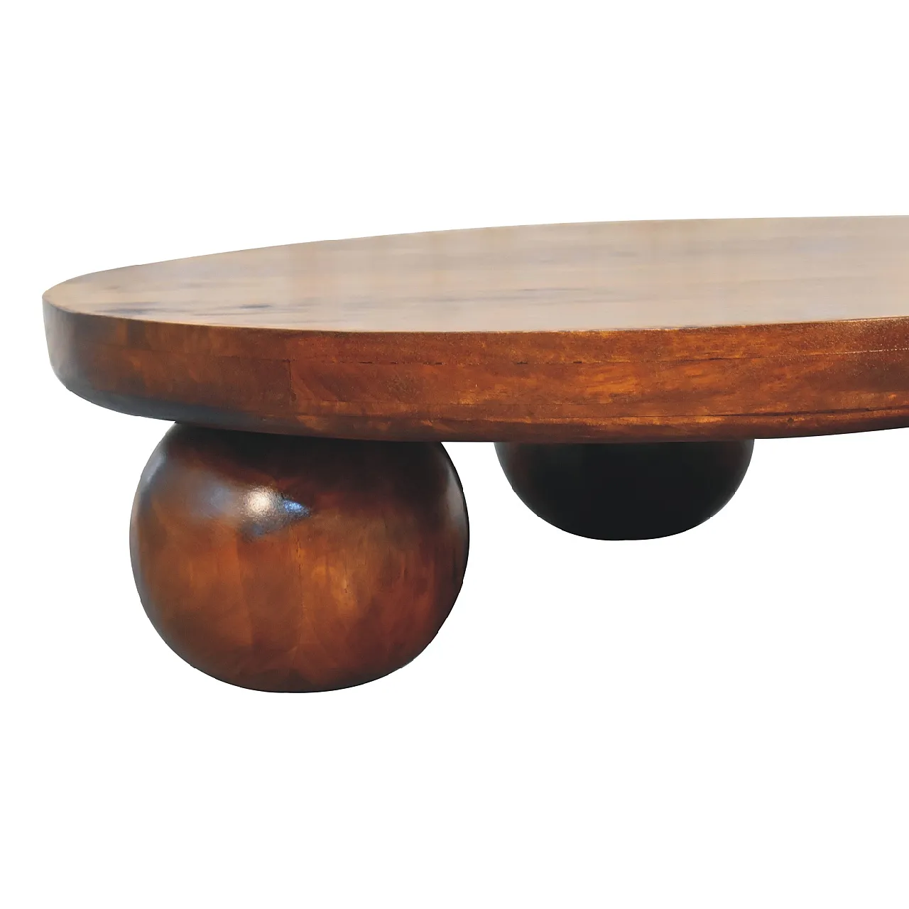 Ball Table Central A Solid Mango Wood Chestnut, 2000 5