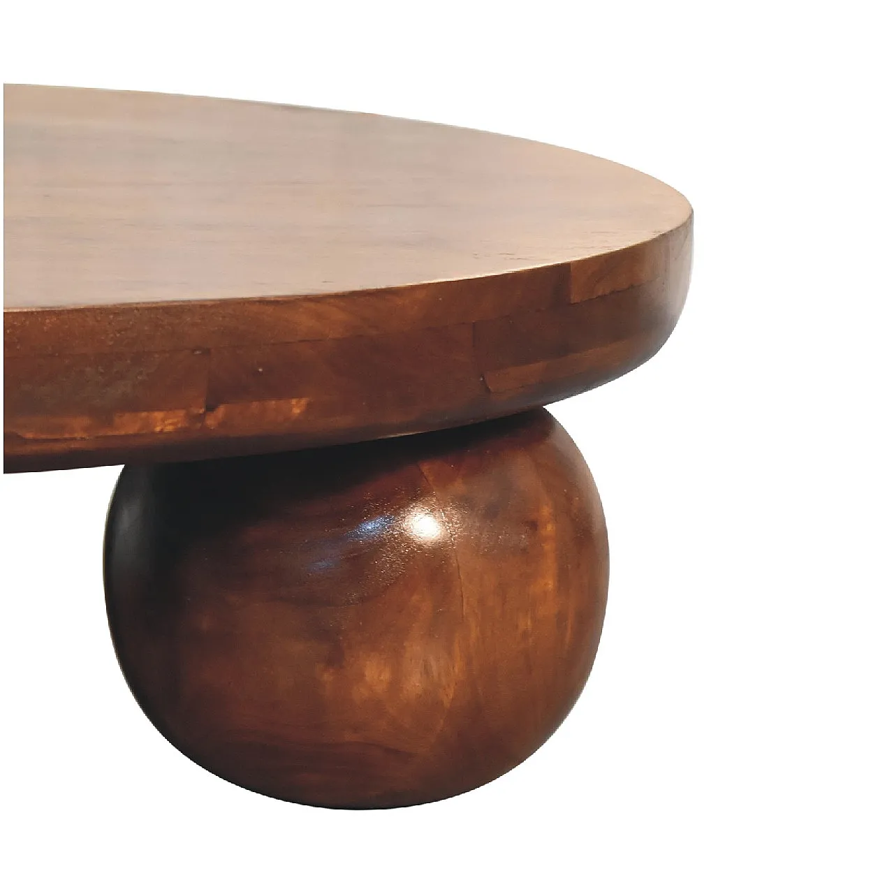 Ball Table Central A Solid Mango Wood Chestnut, 2000 7