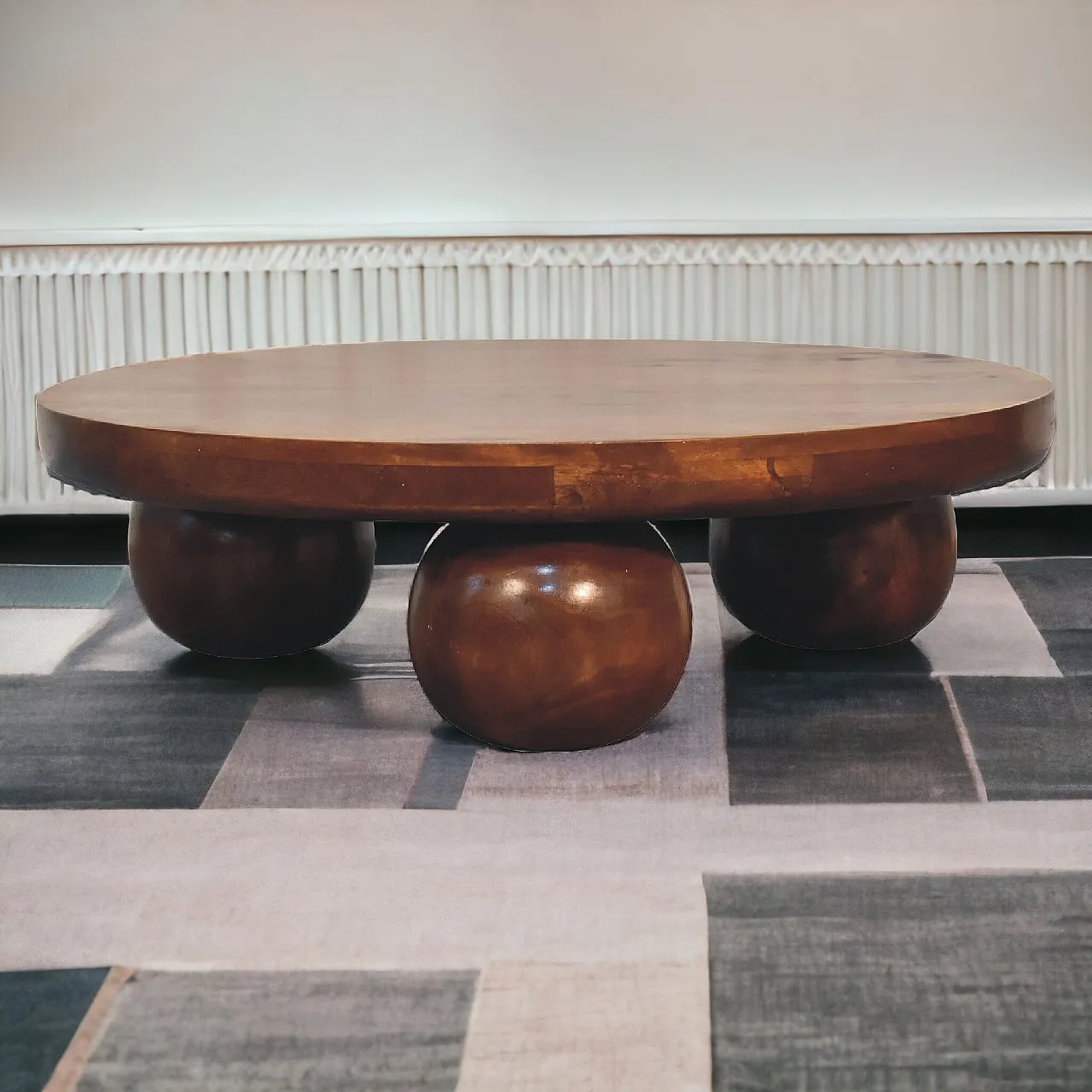 Ball Table Central A Solid Mango Wood Chestnut, 2000 10