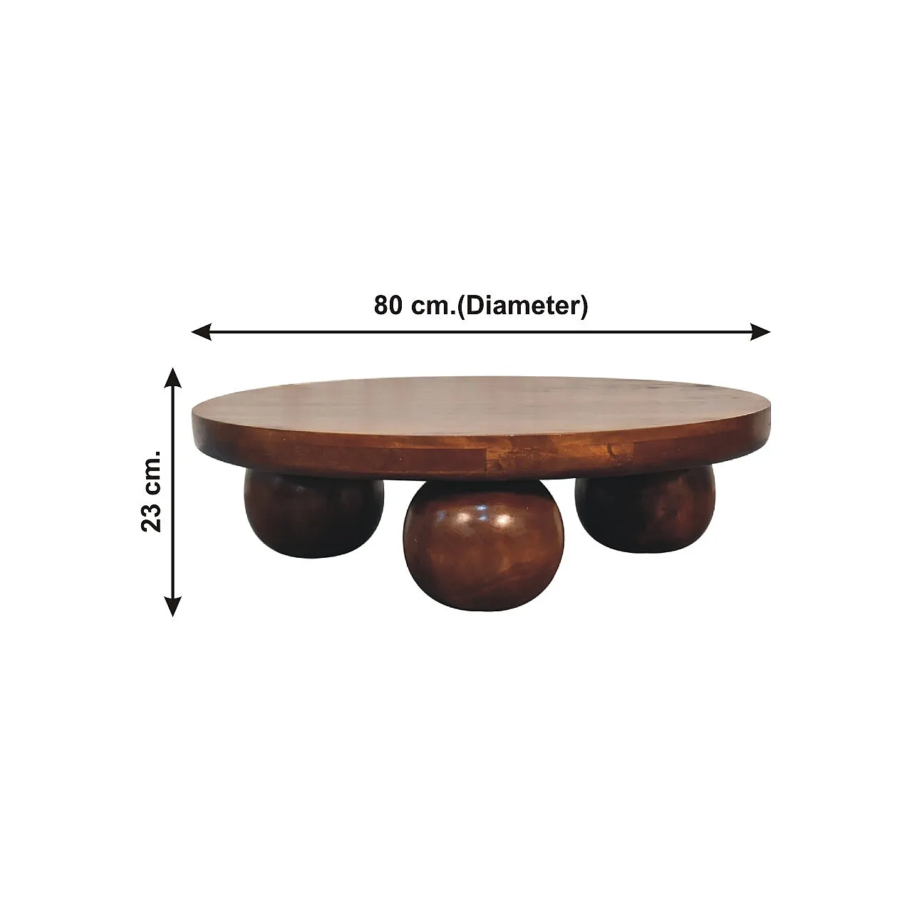 Ball Table Central A Solid Mango Wood Chestnut, 2000 11