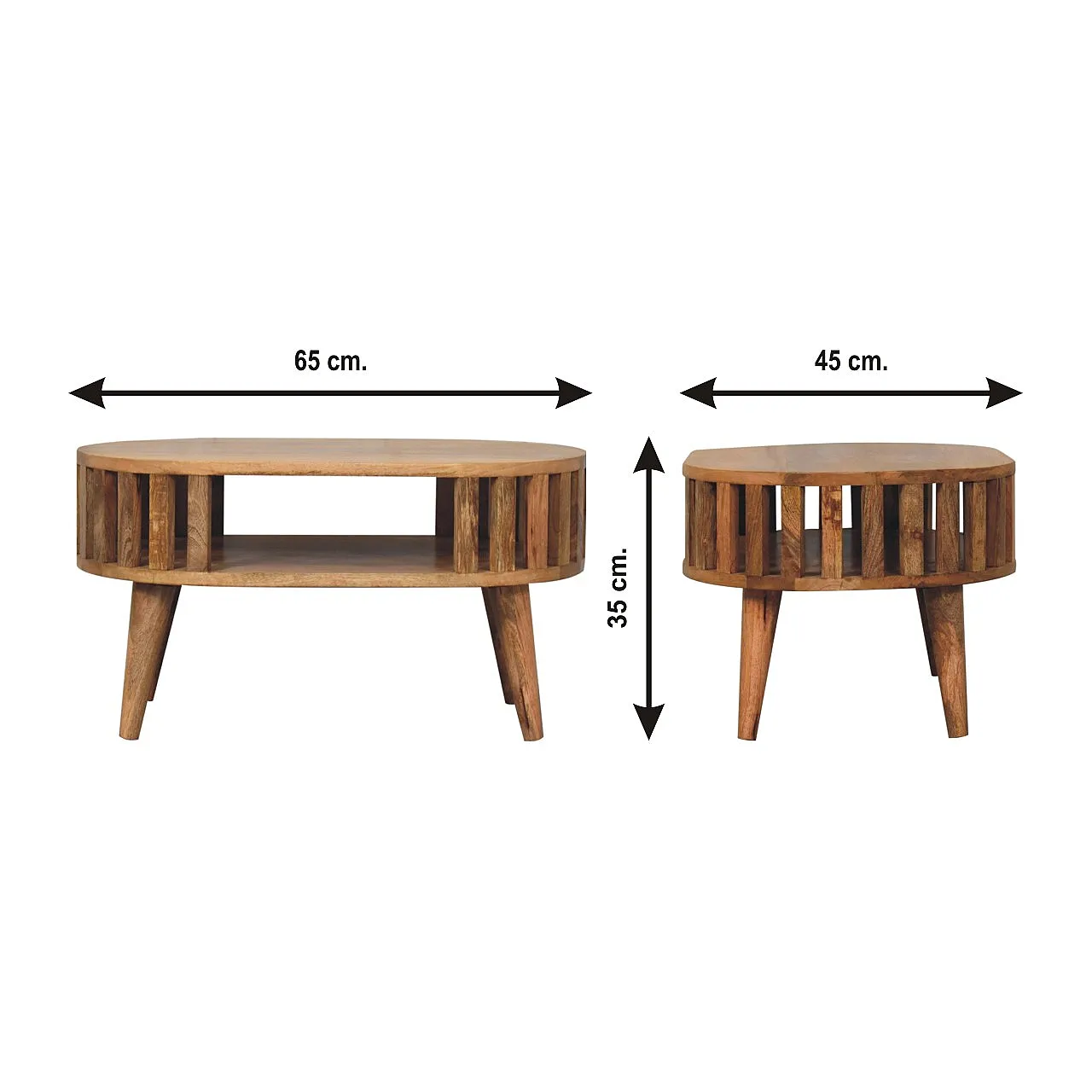 3 Coffee Table Ariella Artisan Furniture Solid Mango Wood Oakish, 2000 10