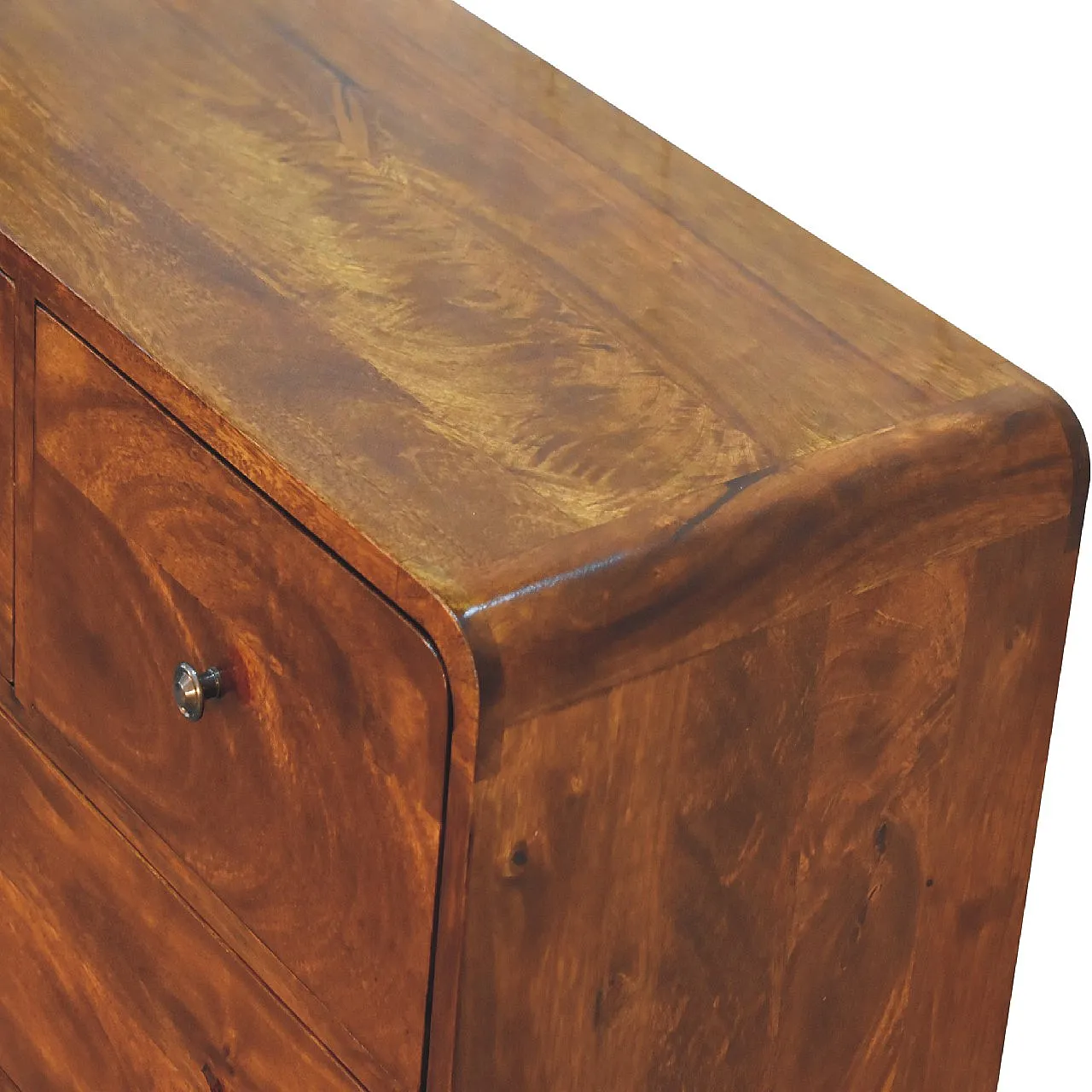 4 Chest over 3 Curved Oakish Artisan Furniture Solid Wood, 2000s 5