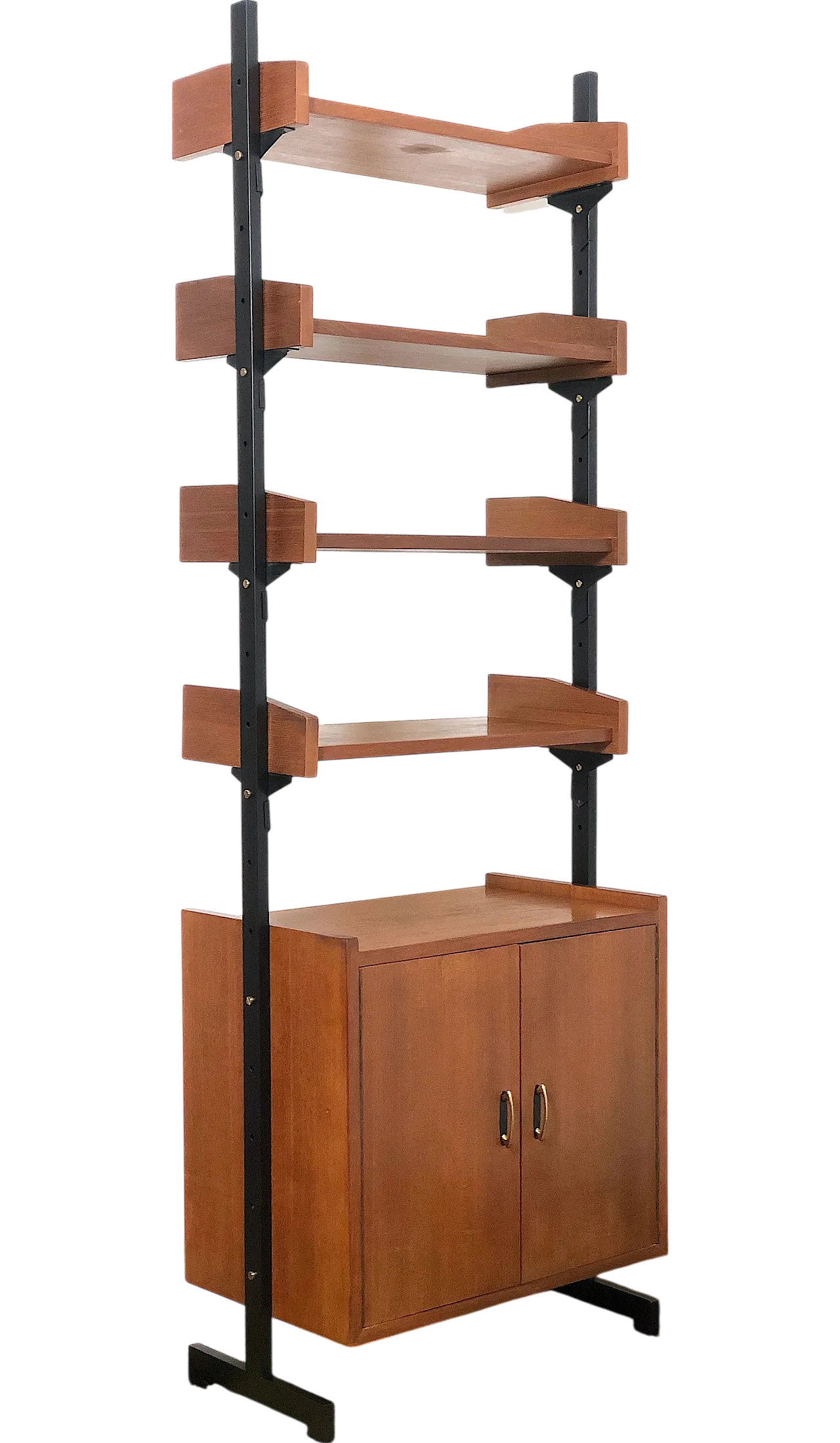 Bookcase in wood and iron, 60s 16